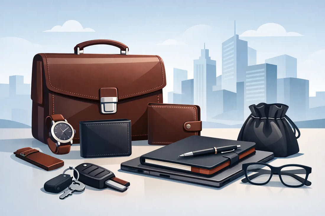 Accesorii business din piele, stil sigur