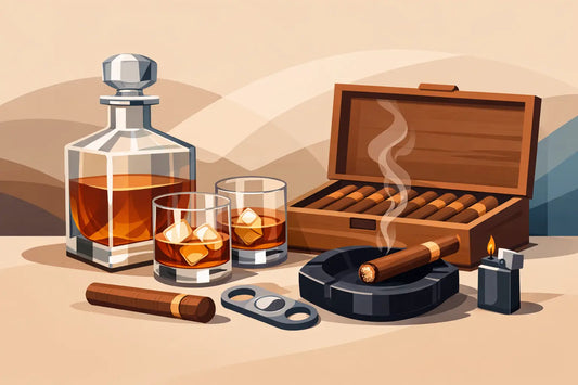 Set cadou whisky și trabucuri, ales cu gust
