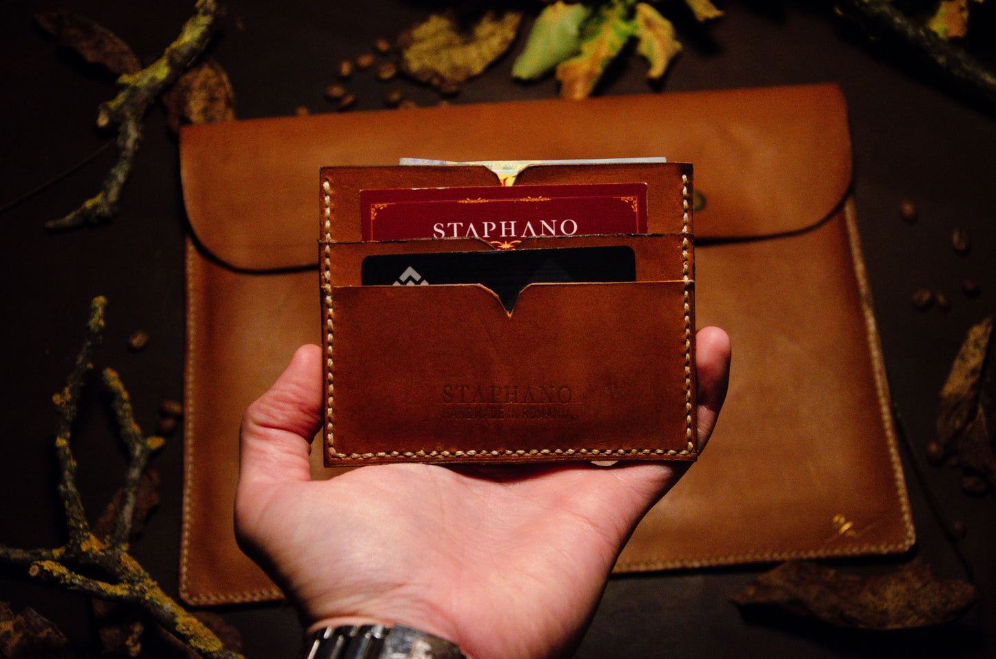 Textura pielii naturale tăbăcite vegetal - Siena Classico Staphano