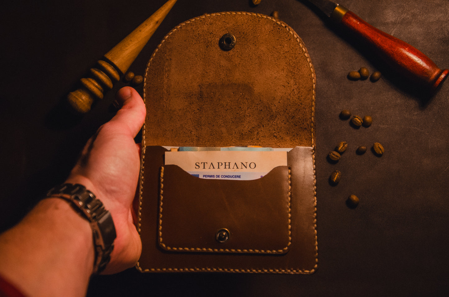 Interior portofel acte auto Staphano
